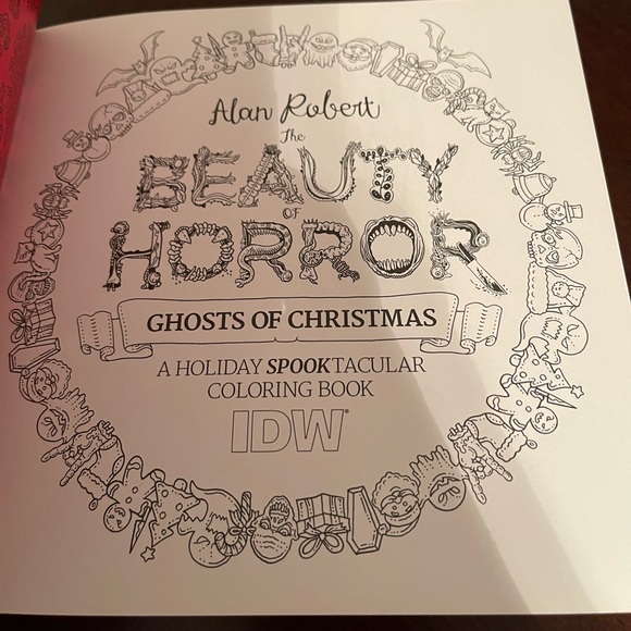 The Beauty of Horror Christmas Adult Coloring Book - Picture 3 of 10